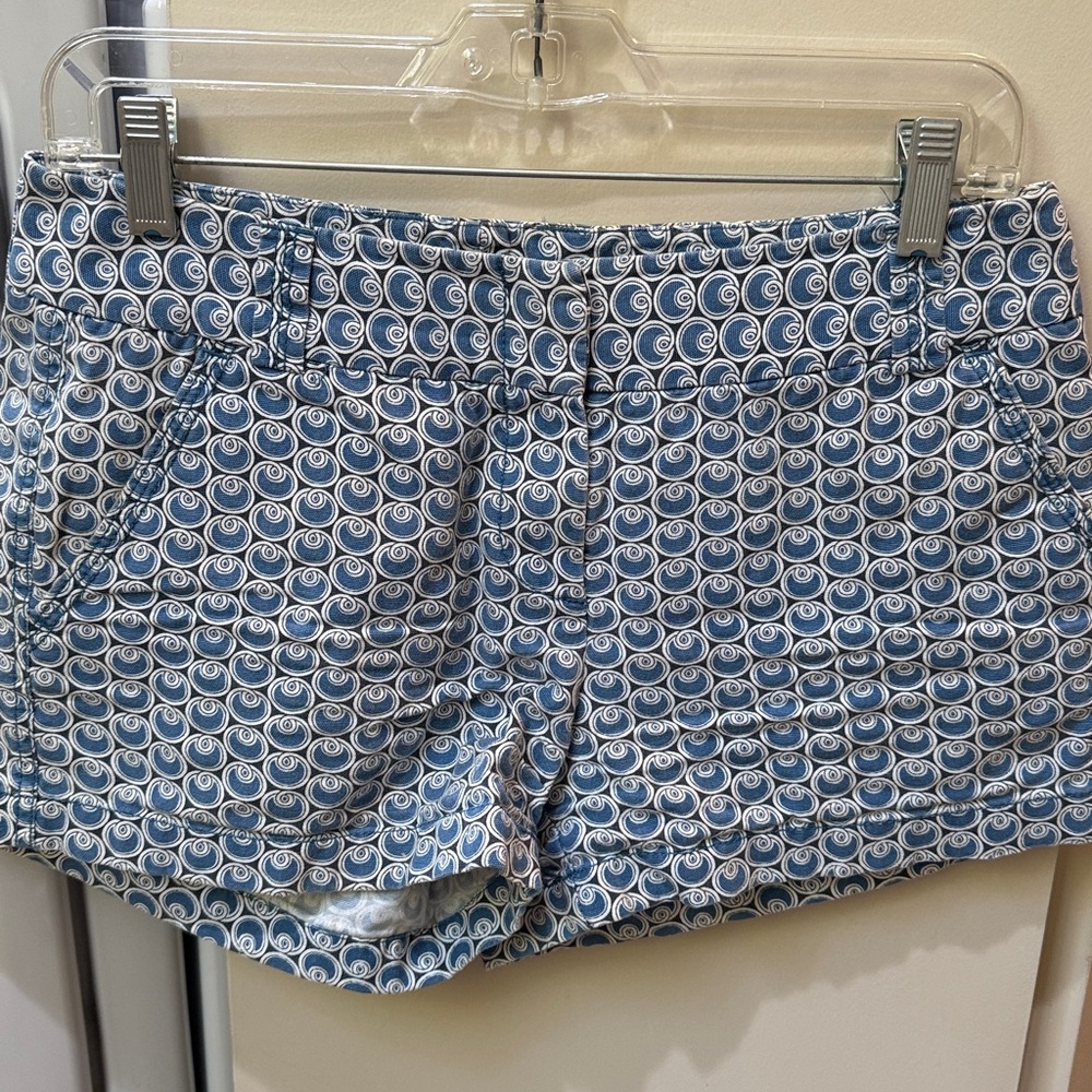 J Crew blue and White Patterned Shorts
